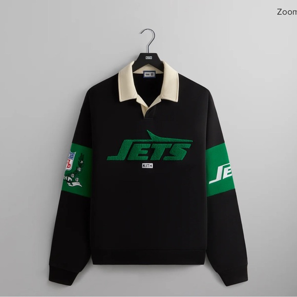 Kith Other - Kith & '47 for the NFL: Jets Nelson Collared Pullover - Black - XXL